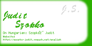 judit szopko business card